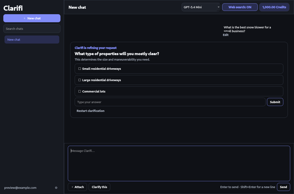 Clarifi desktop application